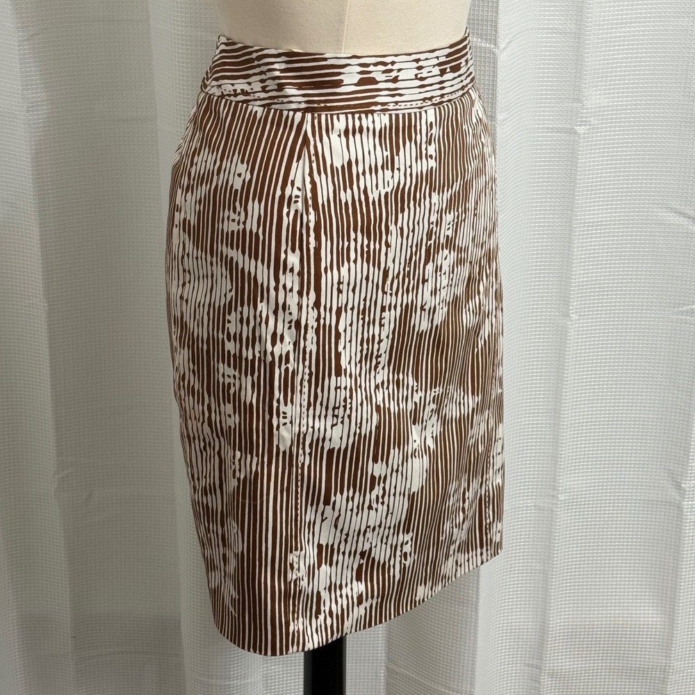 Jones New York Vertical Striped & Floral Print Pattern Pencil Skirt - Picture 2 of 7